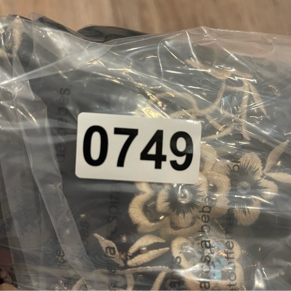 Vintage R&M Richards Black Floral Handkerchief Hem Dress 14P Y2K Fairy Flapper - Picture 11 of 11